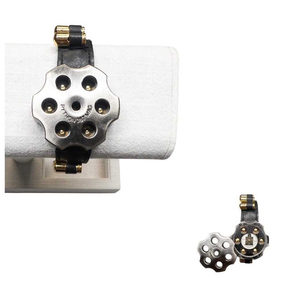 Vtg Colt Python 357 Wrist‎ Watch Rare 41mm New Battery